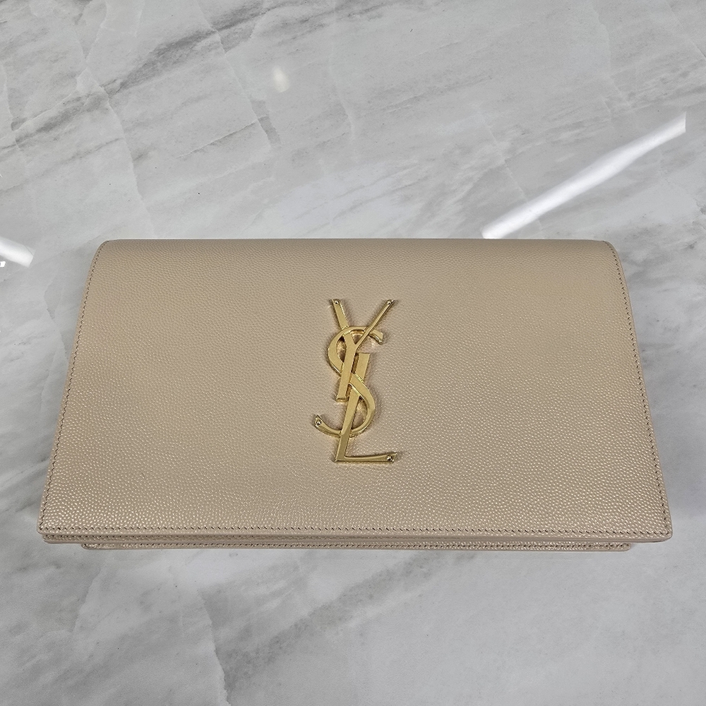 Yves Saint Laurent Beige Clutch Bag - Picture 7 of 10